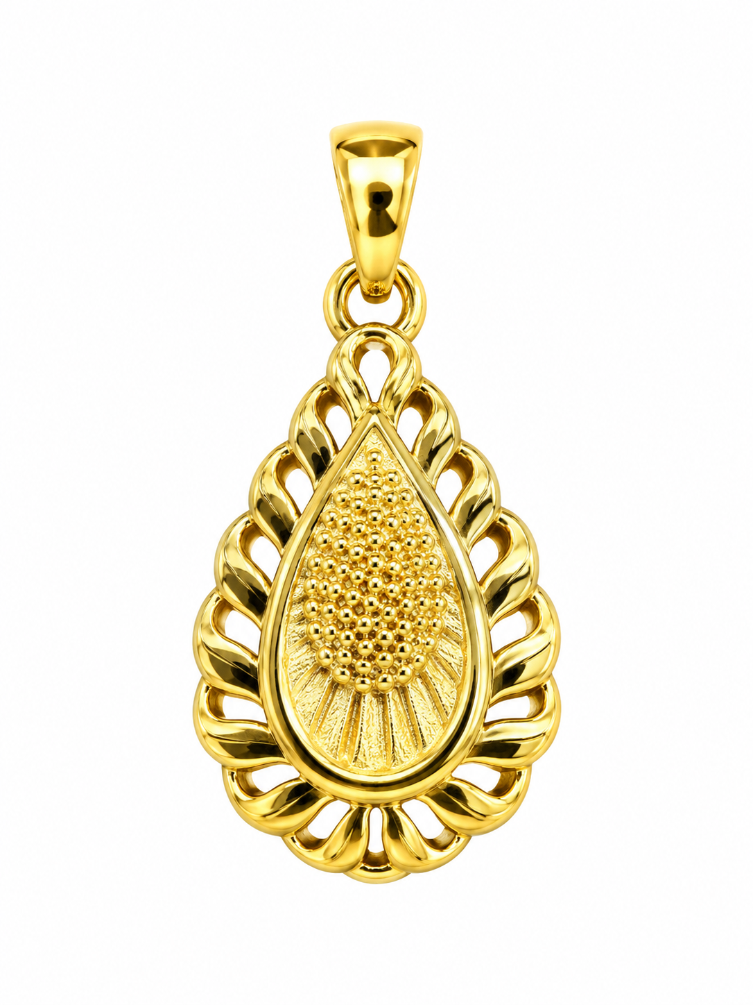 22KT Gold Teardrop Style Pendant