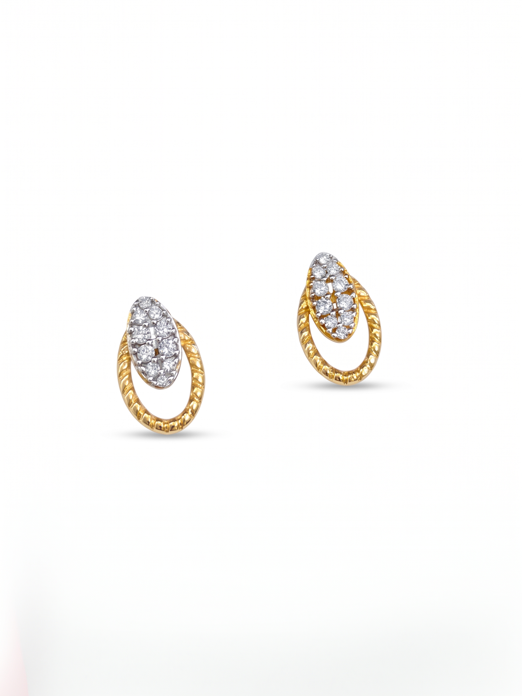 Oval Shaped Stud Earrings